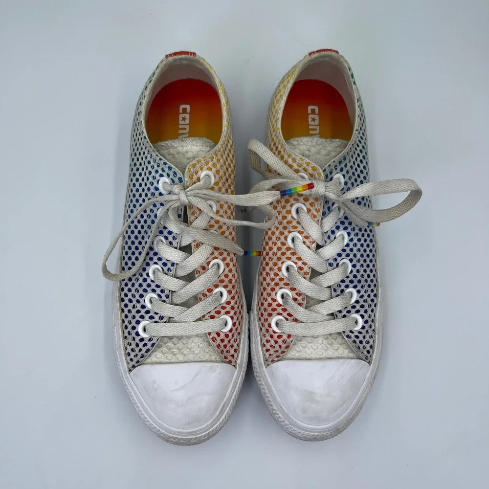 Converse Chuck Taylor All Star Ox Pride Rainbow Sneakers Unisex Mens 6 Womens 8